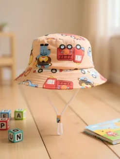 Hot Dziecięcy Kapelusz typu Bucket "Wesołe Naszywki" Czapki