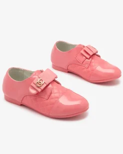 Clearance Dziewczęce pikowane półbuty z eko skóry w kolorze m Werme Dziewczęce