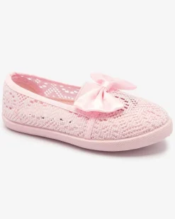 Outlet Dziewczęce tenisówki z kokardką w m kolorze Lolisa Dziewczęce