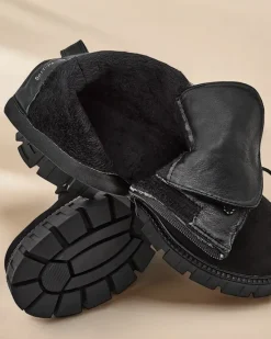 Hot Eko zamszowe damskie botki workery Edvines Workery|Botki Z Delikatnym Ociepleniem