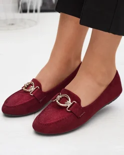 Sale Eko-zamszowe mokasyny w kolorze m Brussi Mokasyny Na Płaskiej Podeszwie