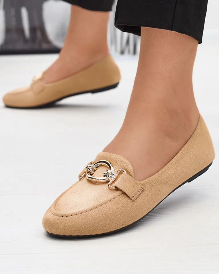 Sale Eko-zamszowe mokasyny w kolorze m Brussi Mokasyny Na Płaskiej Podeszwie