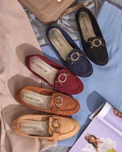 Sale Eko-zamszowe mokasyny w kolorze m Brussi Mokasyny Na Płaskiej Podeszwie