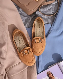 Sale Eko-zamszowe mokasyny w kolorze m Brussi Mokasyny Na Płaskiej Podeszwie