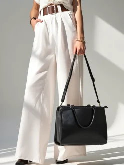 Best Elegancka damska duża torebka Damskie Torebki Shoppers