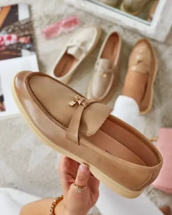 Outlet Eleganckie mokasyny damskie Leosi Półbuty|Mokasyny Na Płaskiej Podeszwie