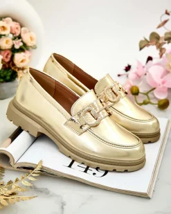 Discount Eleganckie mokasyny damskie Fix Mokasyny Na Płaskiej Podeszwie