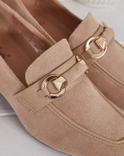 Hot Eleganckie mokasyny damskie na niskim słupku Orino Półbuty|Mokasyny Na Obcasie