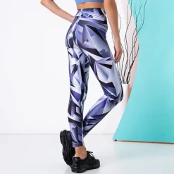 Discount Fioletowe wzorzyste damskie legginsy PLUS SIZE Legginsy / Tregginsy|Plus Size