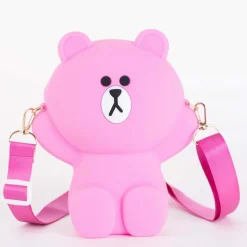 Discount Fioletowo-różowa torebka w kształcie misia Damskie Dziewczęce|Małe Torebki