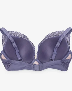 Best Fioletowo-różowy koronkowy biustonosz damski Codzienne