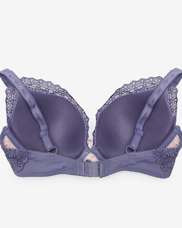 Best Fioletowo-różowy koronkowy biustonosz damski Codzienne