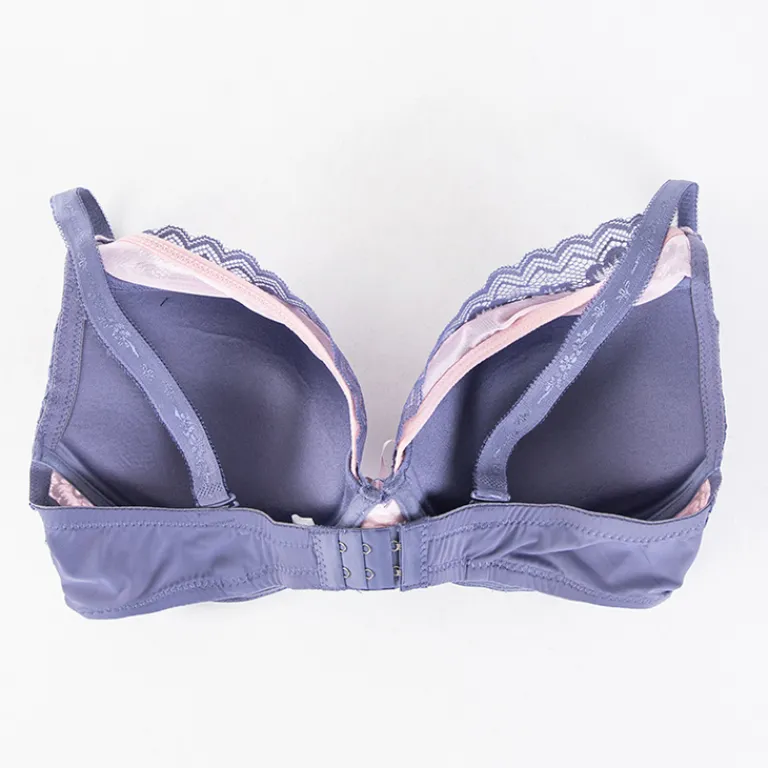 New Fioletowo-różowy biustonosz z koronką Codzienne