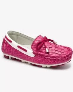 Fuksjowe dziecięce mokasyny Dannad Dziewczęce