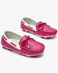 Fuksjowe dziecięce mokasyny Dannad Dziewczęce