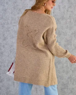 Clearance Fuksjowy damski sweter narzutka Swetry