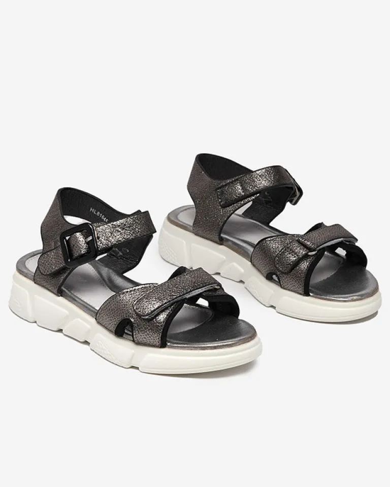 Discount owe błyszczące sandały dziewczęce Jenilo Dziewczęce