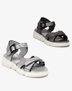 Discount owe błyszczące sandały dziewczęce Jenilo Dziewczęce