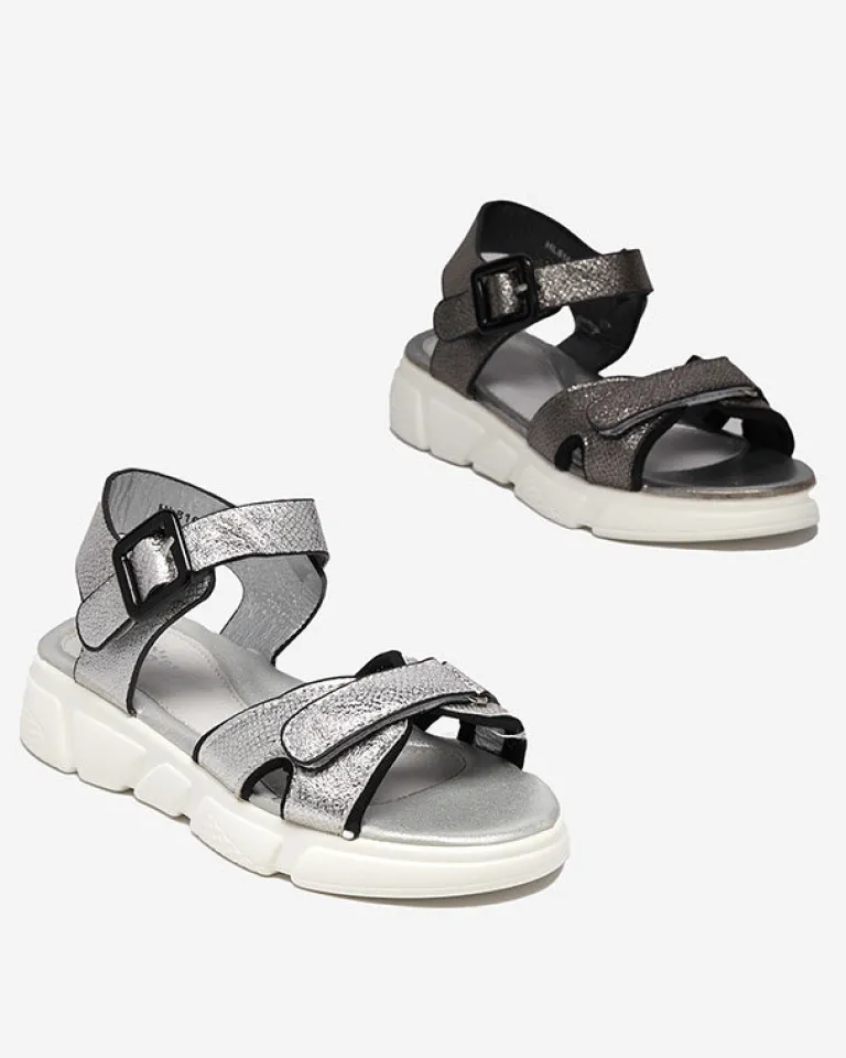 Discount owe błyszczące sandały dziewczęce Jenilo Dziewczęce