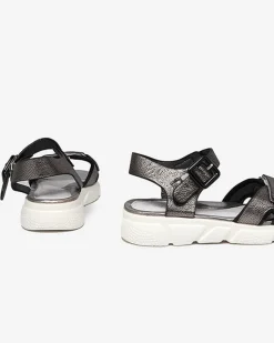 Discount owe błyszczące sandały dziewczęce Jenilo Dziewczęce