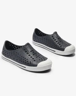 Discount Granatowe ażurowe dziecięce gumowe trampki Jiteri Chłopięce|Dziewczęce