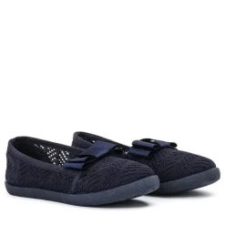 Clearance Granatowe dziewczęce tenisówki typu slip on Tabbi Dziewczęce