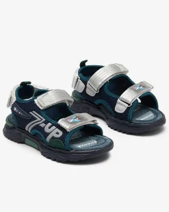 Hot Granatowo-zielone sandały dziecięce Doniso Chłopięce