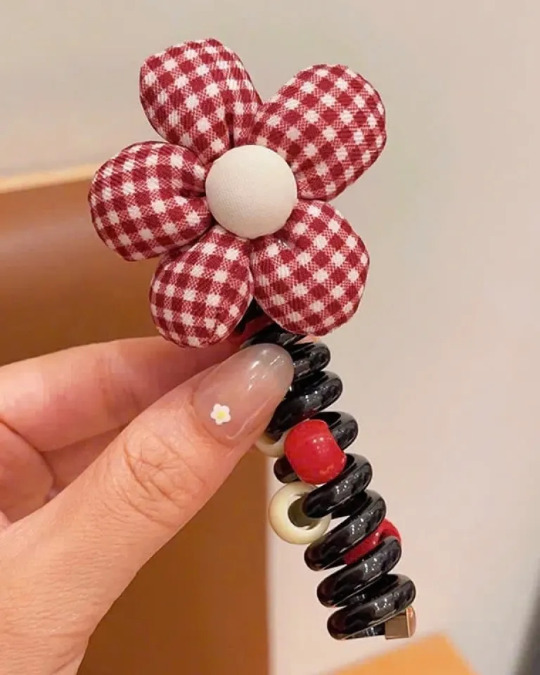 Best Gumka do włosów sprężynka z kwiatuszkiem Blossom Coil Damskie Dziewczęce|Akcesoria Do Włosów