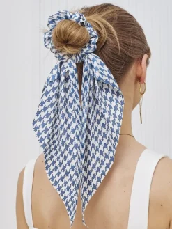 Sale Gumka do włosów ze wstążką w kratkę Kratella Damskie Akcesoria Do Włosów
