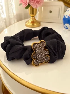 Clearance Gumka do włosów z ozdobnym misiem Satin Teddy Damskie Akcesoria Do Włosów