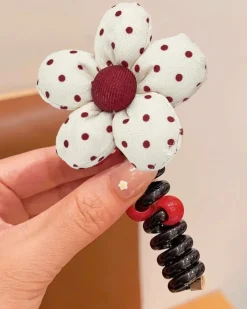Discount Gumka do włosów sprężynka z kwiatuszkiem Blossom Coil Damskie Dziewczęce|Akcesoria Do Włosów