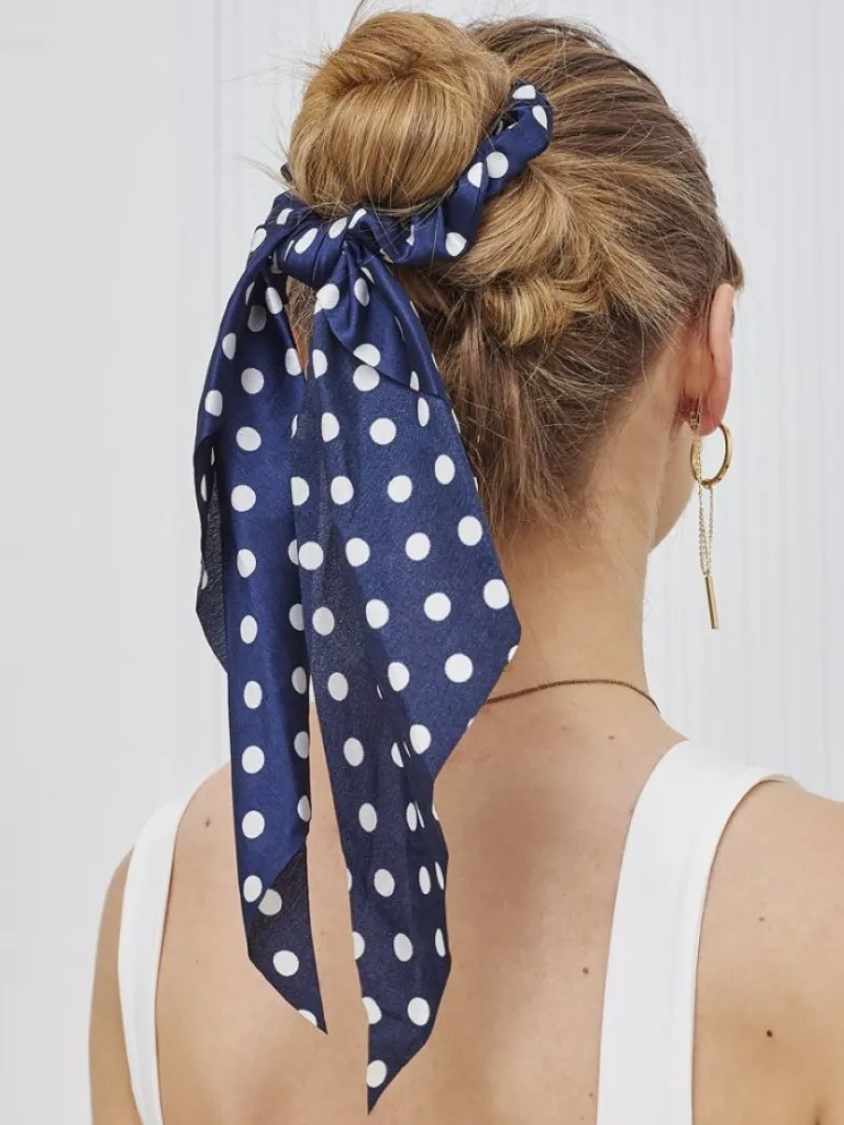 Sale Gumka do włosów ze wstążką w kropeczki Picolina Damskie Akcesoria Do Włosów