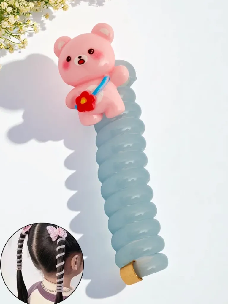 New Gumka do włosów sprężynka z misiem Teddy Twist Damskie Dziewczęce|Akcesoria Do Włosów