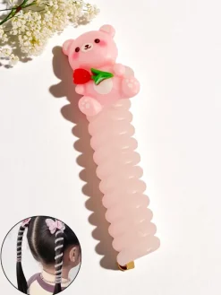 Online Gumka do włosów sprężynka z misiem Teddy Twist Damskie Dziewczęce|Akcesoria Do Włosów