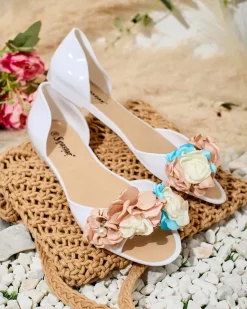 Sale Gumowe baleriny z kwiatem Koddies Buty Na Wielkie Wyjście|Baleriny Klasyczne