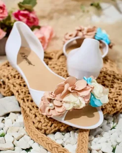 Sale Gumowe baleriny z kwiatem Koddies Buty Na Wielkie Wyjście|Baleriny Klasyczne