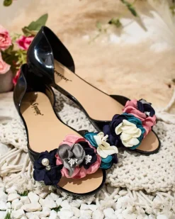 New Gumowe baleriny z kwiatem Koddies Buty Na Wielkie Wyjście|Meliski