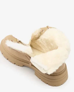 Best Jasnobrązowe damskie ocieplane botki typu trapery Radoras Trapery|Botki Z Delikatnym Ociepleniem