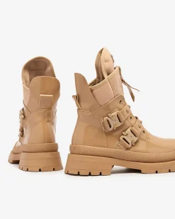 Best Jasnobrązowe damskie botki workery Hennobs Workery|Botki Bez Ocieplenia