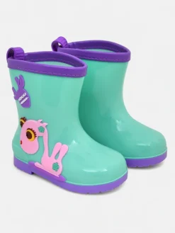 New Kalosze dziecięce z naszywkami Funny Time Chłopięce|Dziewczęce