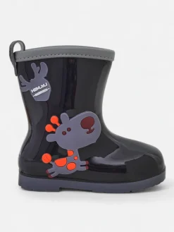 Hot Kalosze dziecięce z naszywkami Funny Time Chłopięce|Dziewczęce