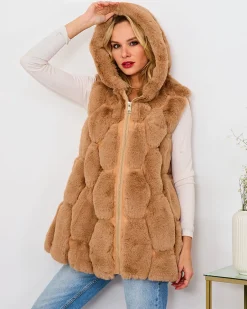 Discount Kamizelka damska ze sztucznego futerka w kolorze m Kurtki / Marynarki / Płaszcze