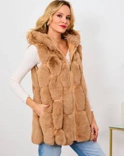 Discount Kamizelka damska ze sztucznego futerka w kolorze m Kurtki / Marynarki / Płaszcze