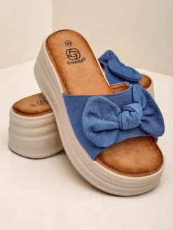 Discount Klapki damskie na platformie Givan Klapki Na Obcasie