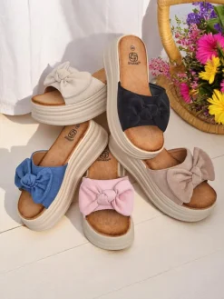 Discount Klapki damskie na platformie Givan Klapki Na Obcasie