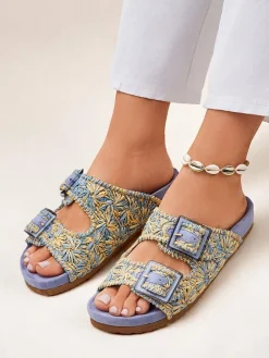 Discount Klapki damskie z klamerkami Samorra Klapki Płaskie