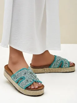 Best Klapki damskie z ozdobami Candy Candy Klapki Płaskie