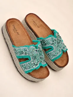 Best Klapki damskie z ozdobami Candy Candy Klapki Płaskie