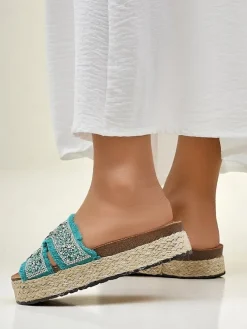 Best Klapki damskie z ozdobami Candy Candy Klapki Płaskie