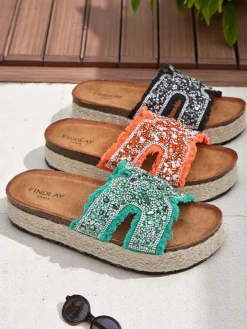 Best Klapki damskie z ozdobami Candy Candy Klapki Płaskie